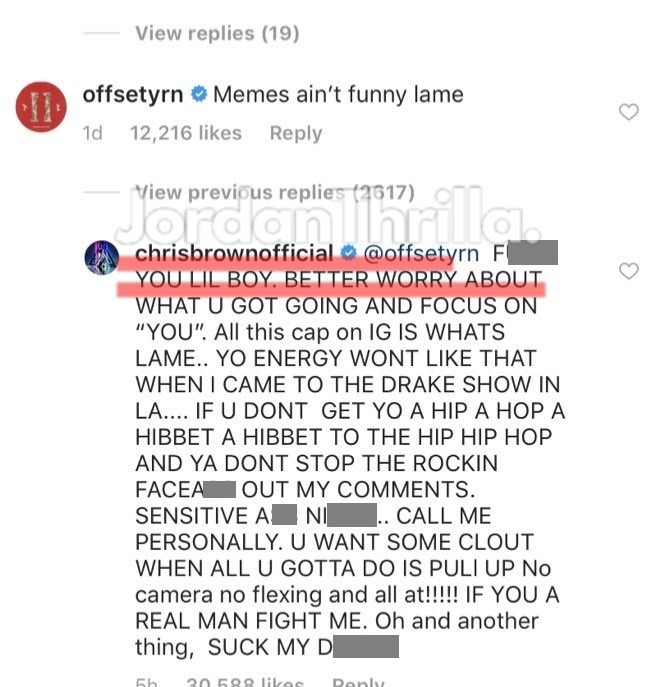 Chris Brown Challenges Offset To Fight and Drops His Address on Instagram For Him Pull Up