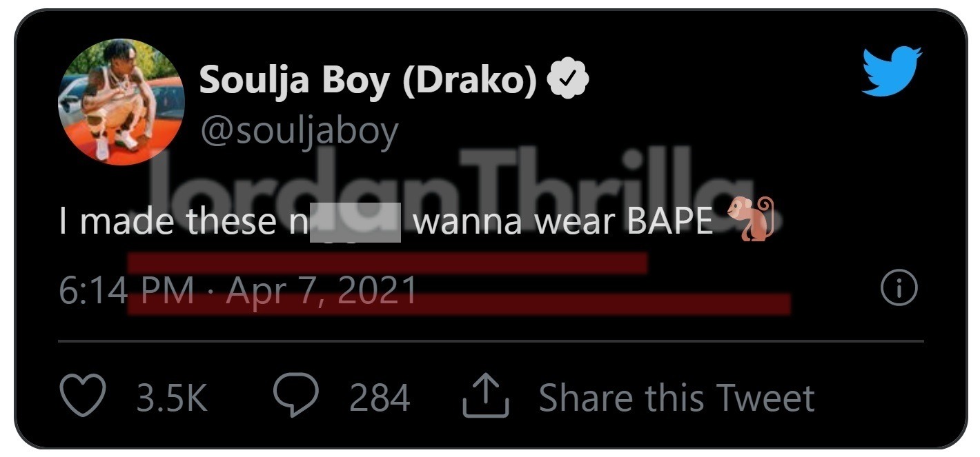Soulja Boy Disses Tory Lanez and Juelz Santana For Saying He Didn't Start BAPE Trend in Hip Hop