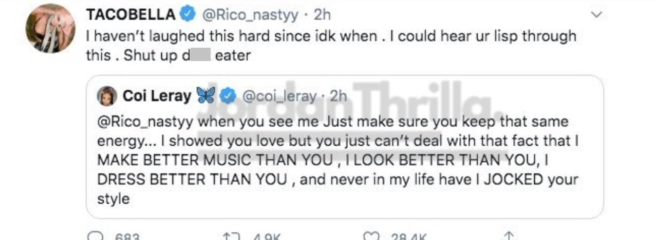 Coi Leray vs Rico Nasty Twitter Fight: People React to Coi Leray Saying She Looks Better Than Rico Nasty. Coi Leray says she makes better music than Rico Nasty.