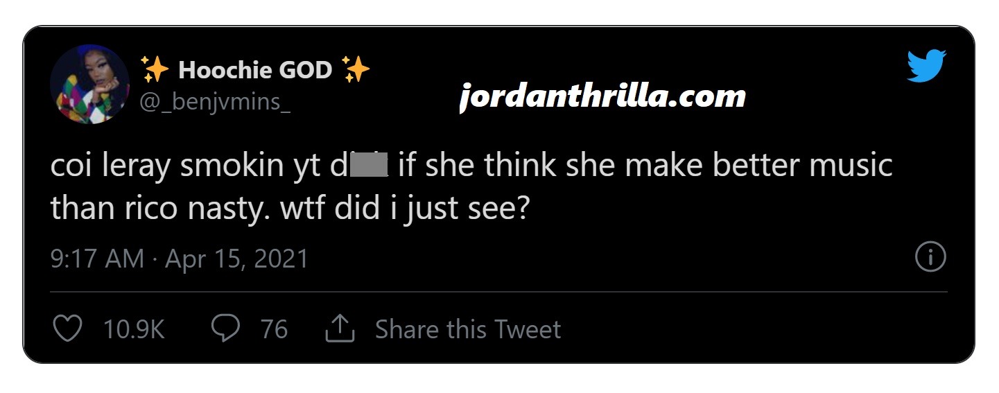 Coi Leray vs Rico Nasty Twitter Fight: People React to Coi Leray Saying She Looks Better Than Rico Nasty. Coi Leray says she makes better music than Rico Nasty.