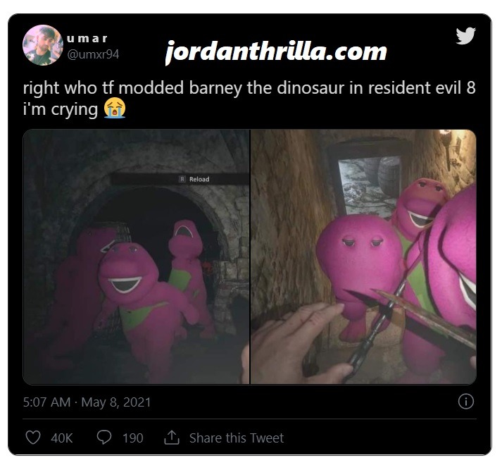 Resident Evil 8 Barney Mod Goes Viral