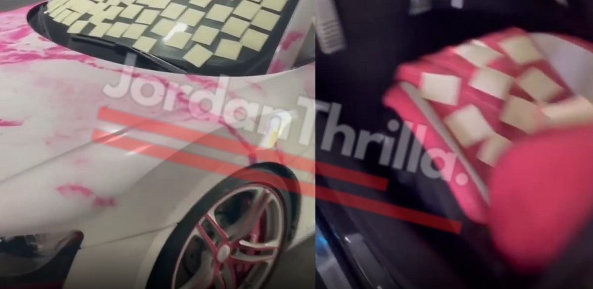 Cam'ron Neighbor Vandalizes His Pink Audi-R8 After Camron Smashed His Neighbor's Sister and Got Her Pregnant