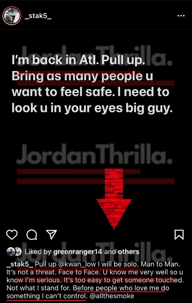 Did Stephen Jackson Threaten to Kill Kwame Brown? Stephen Jackson Deleted IG Post Telling Kwame Brown To Pull Up In Atlanta is Scary