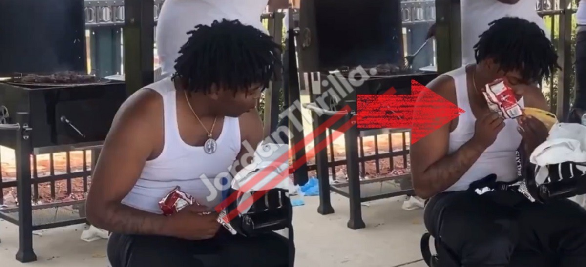 Man Hiding While Eating a Hotdog in Public Shows How Unnecessarily Far Some People Will Go to Not Appear Gay