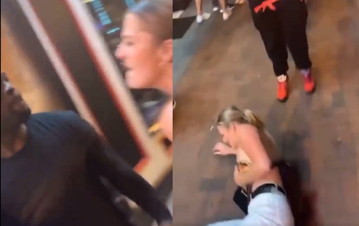 Drunk Black Man Knocks Out White Woman Who Accused Him of Hitting Her Sister After Saying 'I Ain't Hit S*** B****'