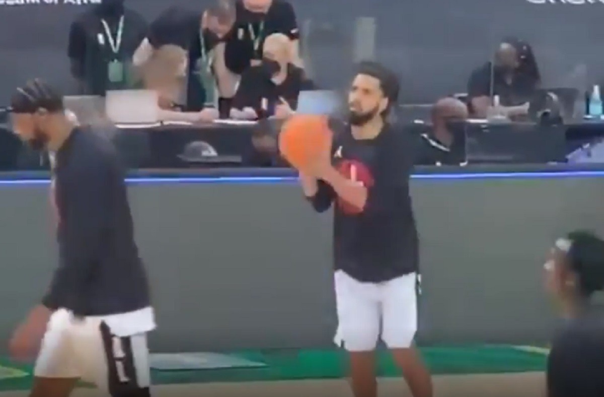 J Cole Warming Up to His Own Music Before Scoring First Points of Patriots Professional Basketball Career Was Legendary