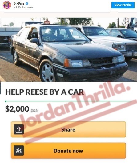 Here is Why Tekashi 6IX9INE Started a GoFundMe For Lil Reese After He Got Shot and Carjacked