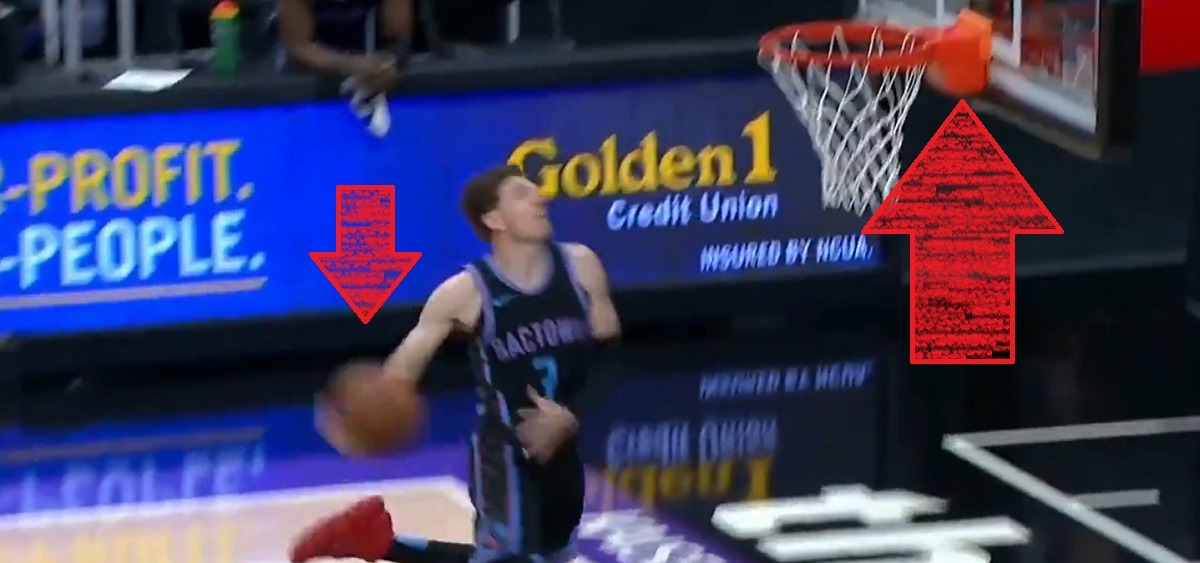 Kyle Guy Windmill Dunk Miss Blooper Of the Year Goes Viral During Sacramento Blowout Loss to Utah Jazz