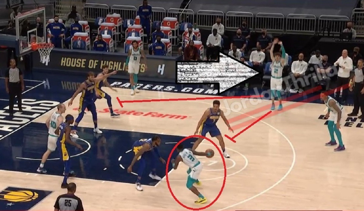 LaMelo Ball Reaction to Terry Rozier Ignoring LaMelo Ball During Hornets vs Pacers Play In Game Goes Viral