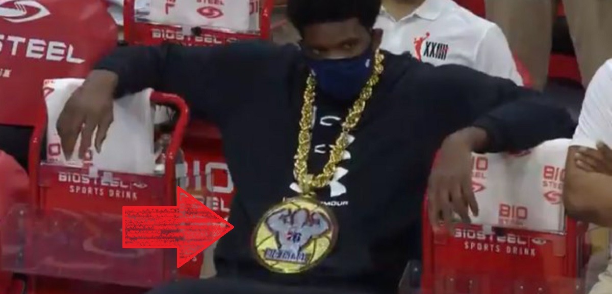 Joel Embiid 'Big Energy' Chain Is Only Comparable to Kanye West's Horus Chain