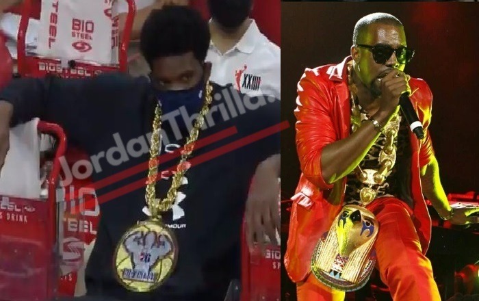 Joel Embiid 'Big Energy' Chain Is Only Comparable to Kanye West's Horus Chain