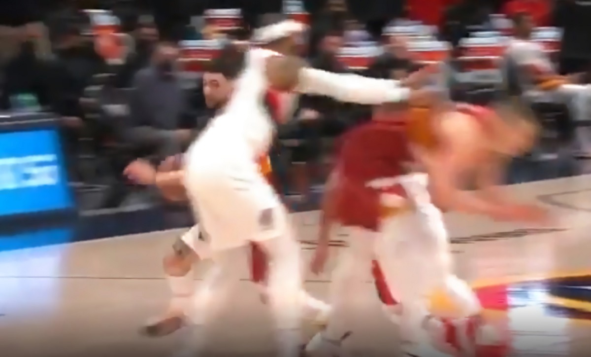 Is Carmelo Anthony Jealous Nikola Jokic Has His Jersey Number? Carmelo Anthony Bullies Nikola Jokic With Violent Push And Gets a Flagrant 1