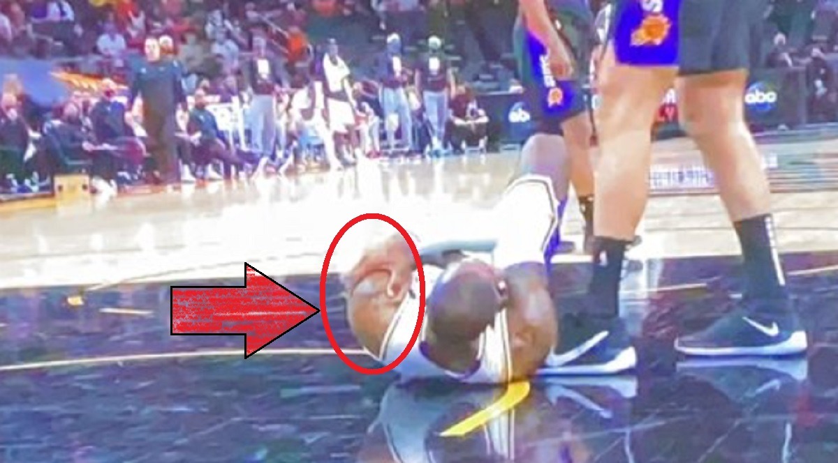 People Accuse Lerbon James of Faking Shoulder Injury After Montrezl Harrell Fights Cameron Payne During Lakers vs Suns Game 1