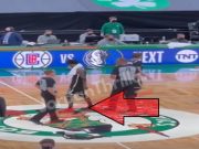 Is This The Reason The Celtics Fan Threw a Water Bottle at Kyrie? Video Shows Kyrie Irving Stomping on Celtics Logo After Game 4
