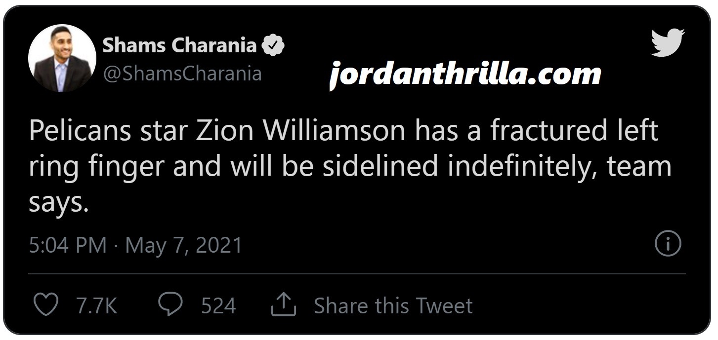 Put a Ring On It? Here is When and How Zion Williamson Broke His Ring Finger Putting Him Out for Season