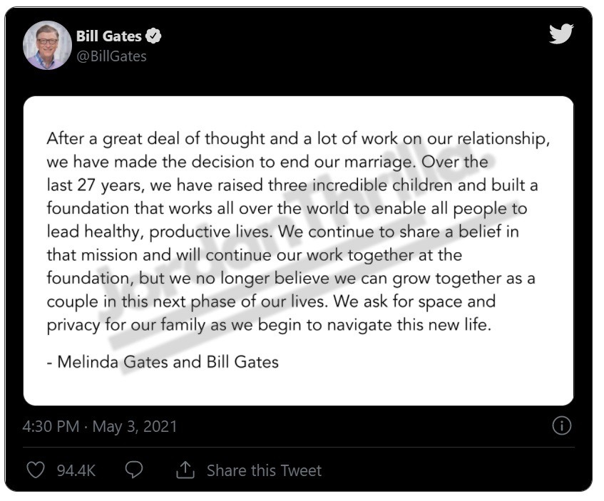 Melinda Gates Divorcing Bill Gates Sparks Conspiracy Theory Melinda Gates Found Out About Luciferase in his Implantable Vaccine Delivery System