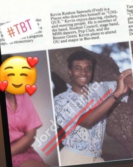 Leaked Yearbook Photo Exposes Kevin Samuel Was Cheerleader In High School. Kevin Samuels cheerleading in high school.