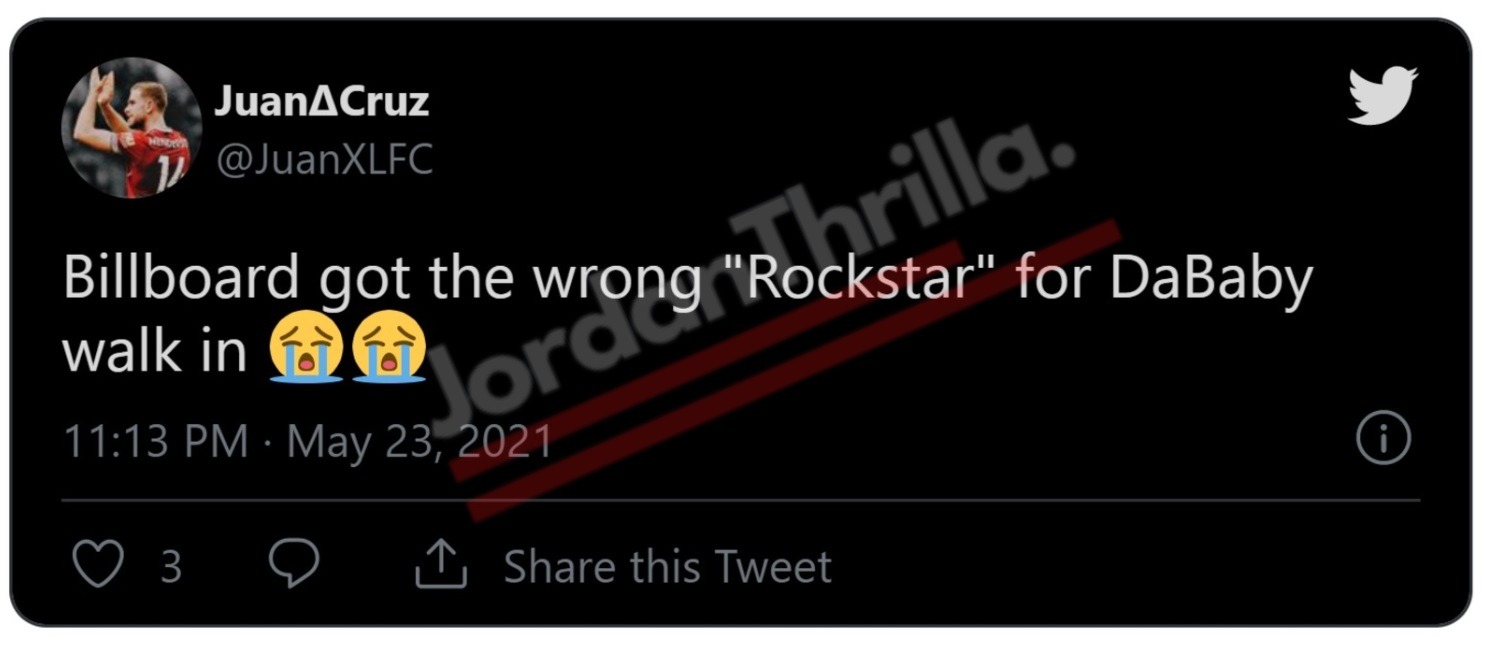 Is Billboard Racist? People Think Racism made Billboard Music Awards Plays Wrong Song For DaBaby During His Rockstar Acceptance Speech