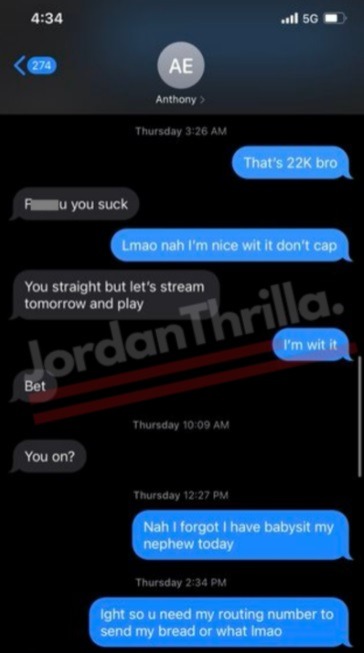 Anthony Edwards Exposed By Pro Madden Player AB For Owing $22K in Unpaid Bets With Leaked Text Messages