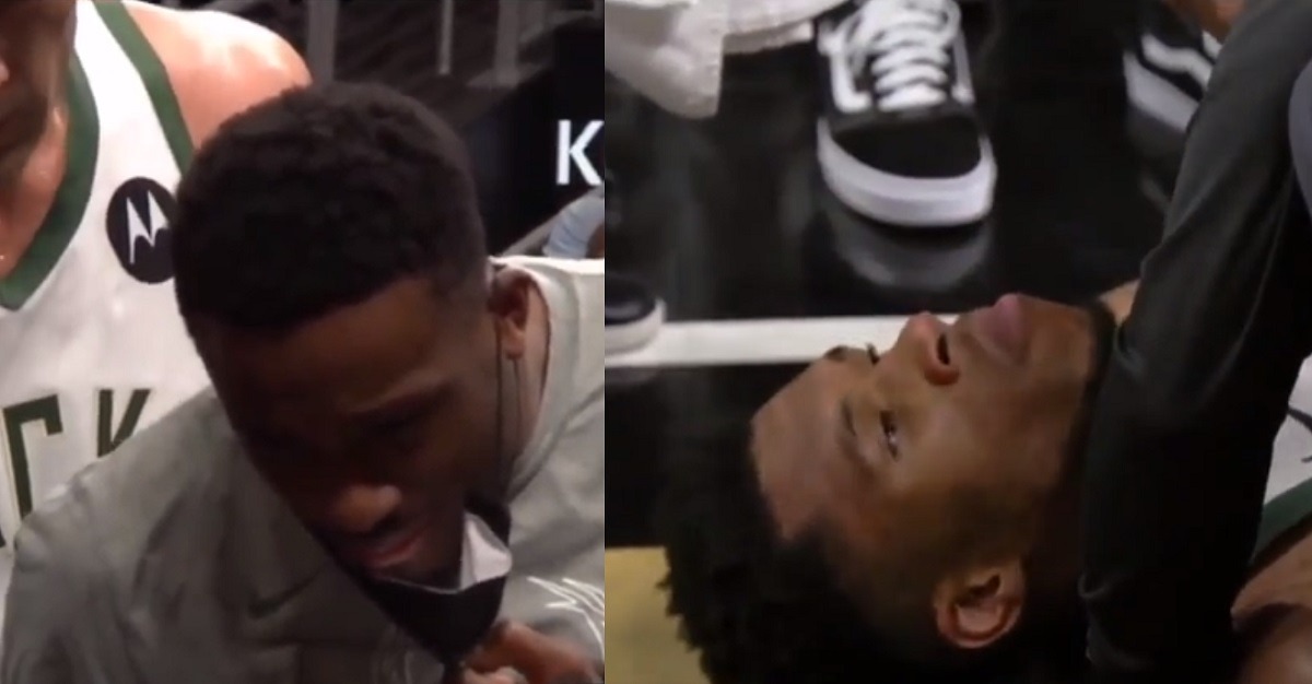 Thanasis Crying After Giannis Antetokounpmo Knee Injury Hyperextension During Game 4 is Heartbreaking