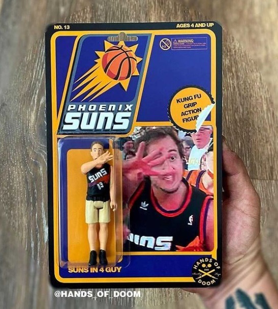 Here is Who Made the 'Suns In 4 Guy' Action Figure of Suns Fan Who Beat Up Nuggets Fan During Game 4