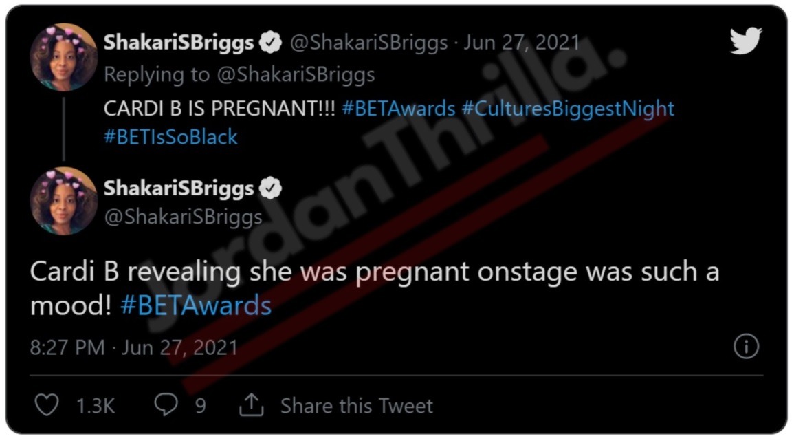 Celebrities React to Cardi B Pregnant Performance at BET Awards After Cardi B Announces Second Pregnancy with Offset