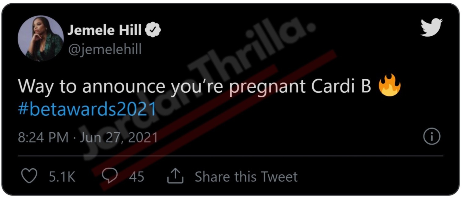 Celebrities React to Cardi B Pregnant Performance at BET Awards After Cardi B Announces Second Pregnancy with Offset