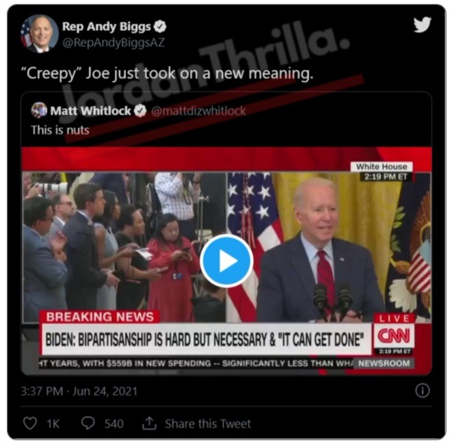 'Creepy Joe' Goes Viral After Joe Biden Whispering In Microphone During Strange Speech. People react to Joe Biden whispering speech.