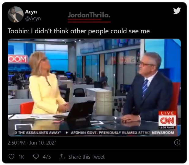People React to Jeffrey Toobin Back On CNN Describing His Zoom $ex Tape Video Accident