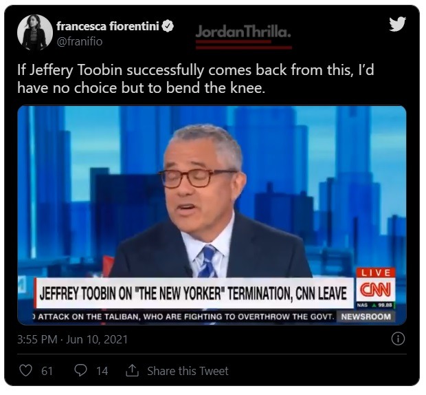 People React to Jeffrey Toobin Back On CNN Describing His Zoom $extape Video Accident