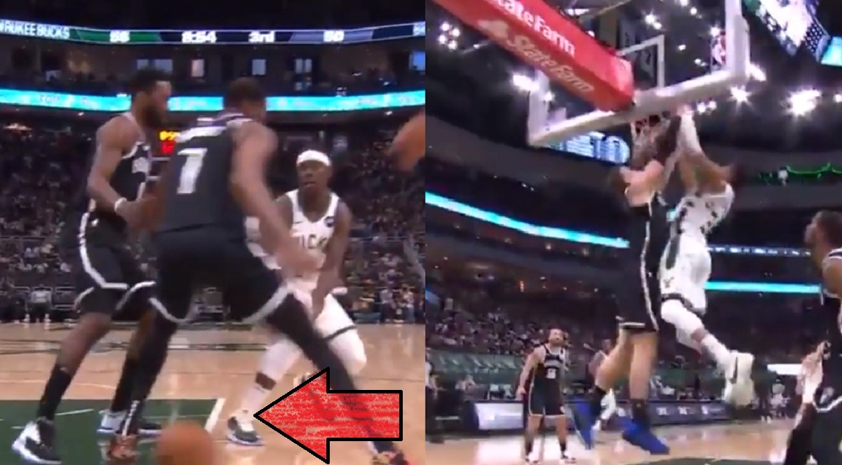 Giannis Antetokoumpo Gets Revenge on Blake Griffin After Jrue Holiday Nutmegs Kevin Durant During Game 4 Nets vs Bucks