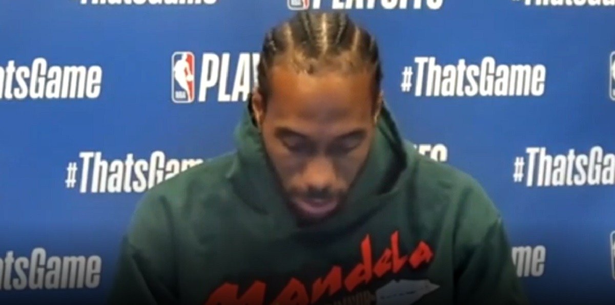 Emotional Kawhi Leonard Reacts to ACL Knee Injury Question With Russell Westbrook Response to Reporter