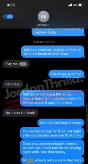 Anthony Edwards Exposed By Pro Madden Player AB For Owing $22K in Unpaid Bets With Leaked Text Messages