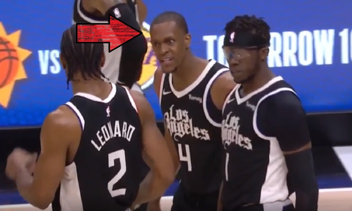 Rondo Death Stares Kawhi: Rajon Rondo Almost Fights Kawhi Leonard After He Air Balls Game Tying Three Pointer in Game 5 to Lose. Rajon Rondo mad at Kawhi Leonard.