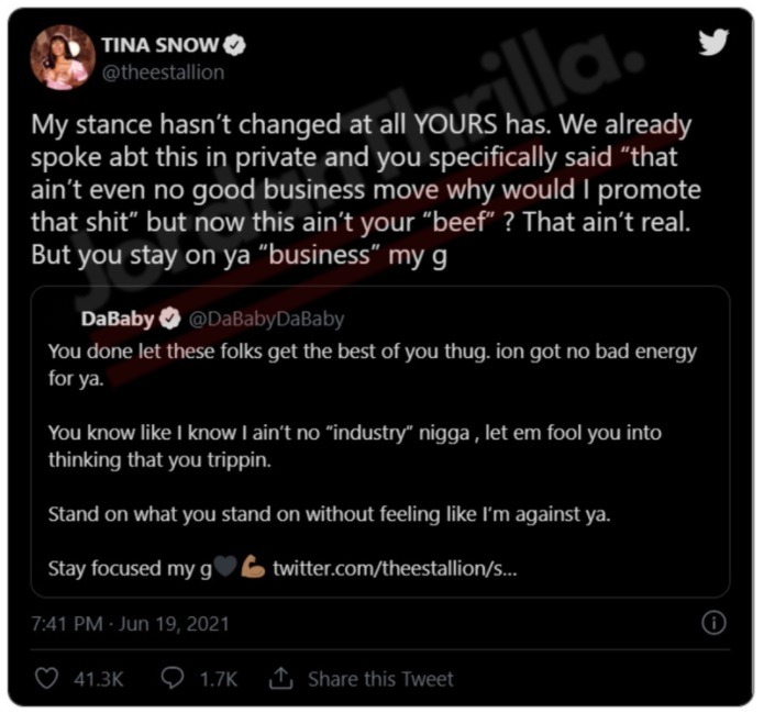 Megan Thee Stallion and Da Baby Verbally Spar on Twitter Over Tory Lanez "SKAT" Song and Her Comments Against 'Industry Men'