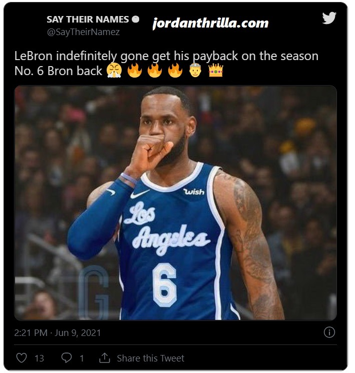 6-Bron? Social Media Reacts to Lebron James Changing Jersey Number 23 Back To 6 For Revenge Next Season