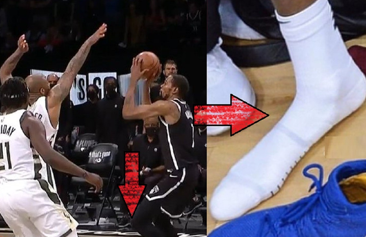 Social Media Reacts to Kevin Durant Long Feet Making Him Lose Game 7 vs Bucks Costing Him a Trip To the Finals