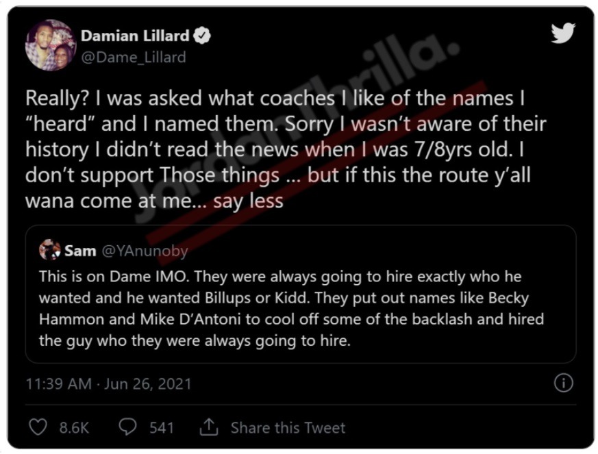 Is Damian Lillard Supporting a Rapist? Damian Lillard Responds to Fans Questioning Chauncey Billups Sexual Assault Case