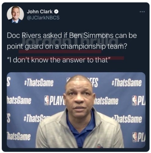 Doc Rivers Disses Ben Simmons Subliminally After Sixers Lose Game 7 to Hawks. Doc Rivers doesn't know if Sixers can win a championship with Ben Simmons at point guard.