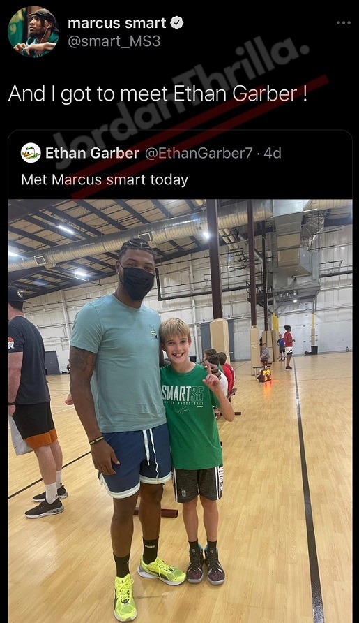 Marcus Smart Becomes an Internet Favorite After Interaction With Ethan Garber Young Celtics Fan Who Took Picture With Him