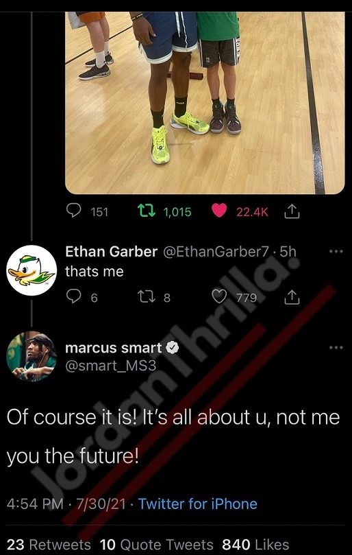 Marcus Smart Becomes an Internet Favorite After Interaction With Ethan Garber Young Celtics Fan Who Took Picture With Him