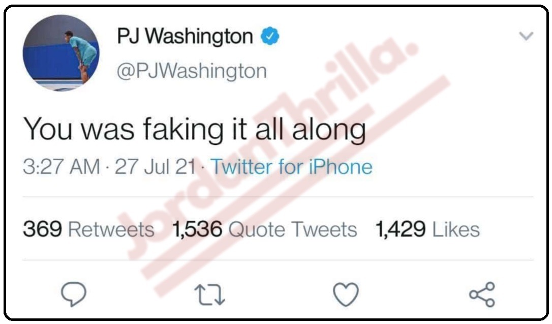 Was Brittany Renner Grooming PJ Washington Since College? PJ Washington Deleted Tweet Implying Brittany Renner Trapped Him