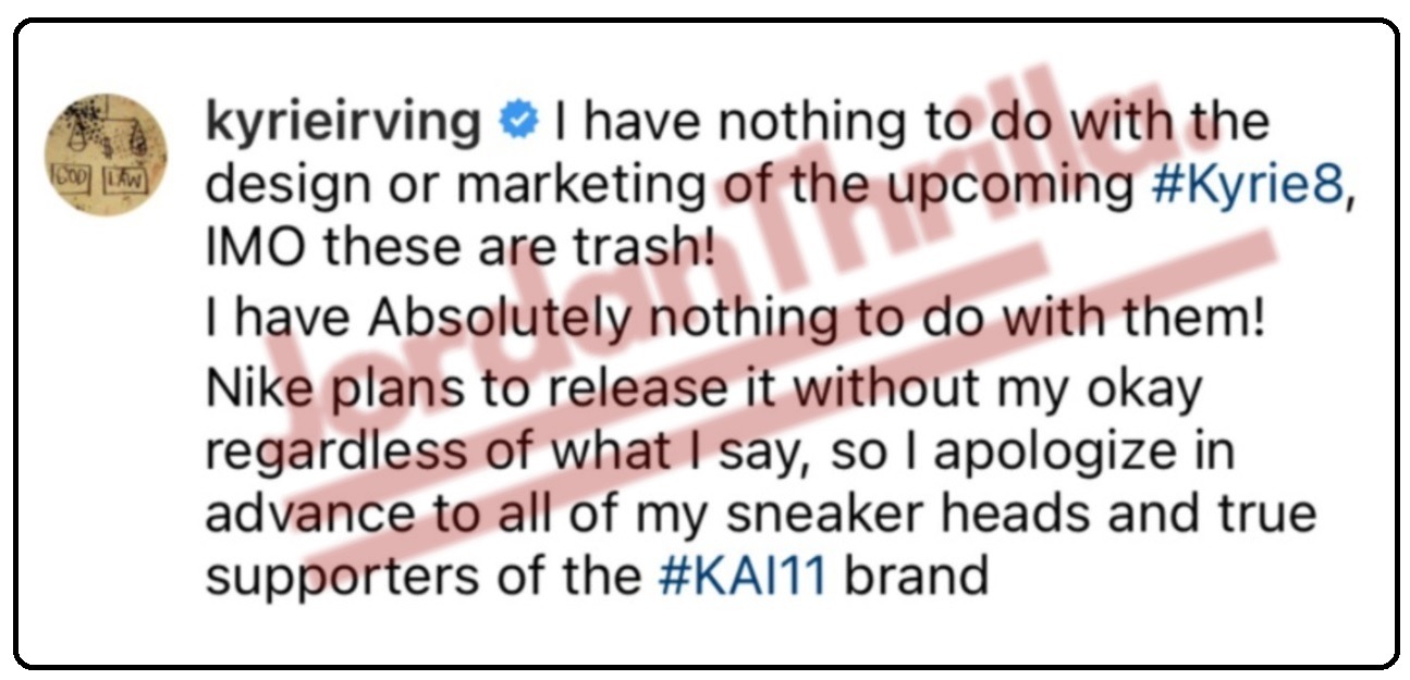 Kyrie Irving is Beefing With Nike Over His Awful Looking ...