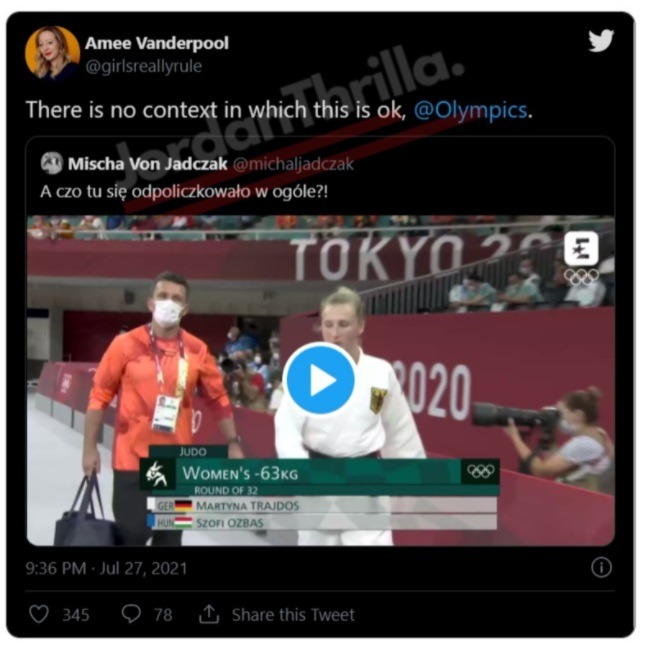 Feminists Are Angry a Male German Judo Coach Slapped Female Martyna Trajdos and Shook Her Violently at Tokyo Olympics