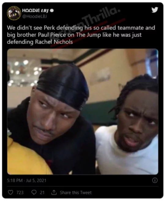 People Criticize Richard Jefferson and Kendrick Perkins Defending Rachel Nichols Apology on The Jump