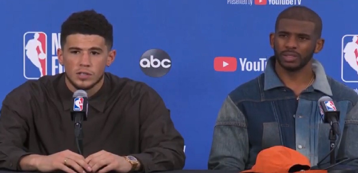 Devin Booker "Next Question" Response to Reporter Who Asked Stupid Question About Chris Paul After Game 5 NBA Finals Loss is Hilarious
