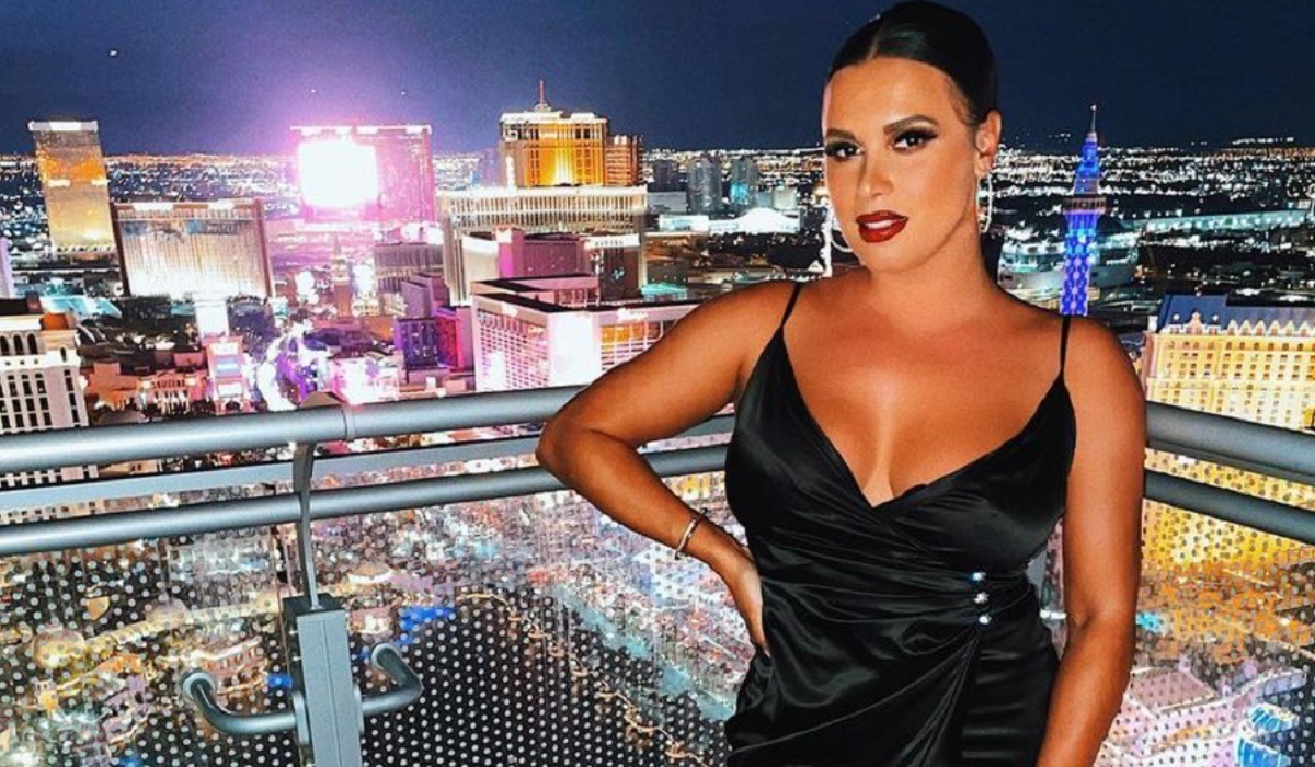 The Herd Host Joy Taylor Smokes Cigar in Vegas While Showing Off Her Curvy Body in Skimpy Bikini Shuts Down Body-Shamers