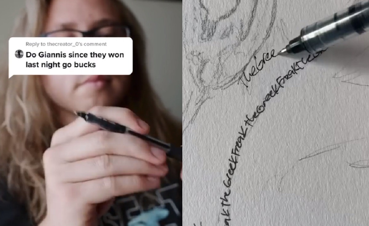 Here is How Artist Jayce Hall aka Jaycehallart Draws Athletes By Only Writing Their Names Over and Over Again