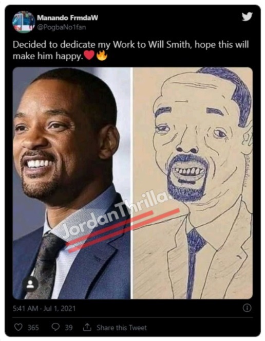 Twitter User Draws the Worst Will Smith Drawing Ever Seen After Jada Pinkett Tupac News Goes Viral