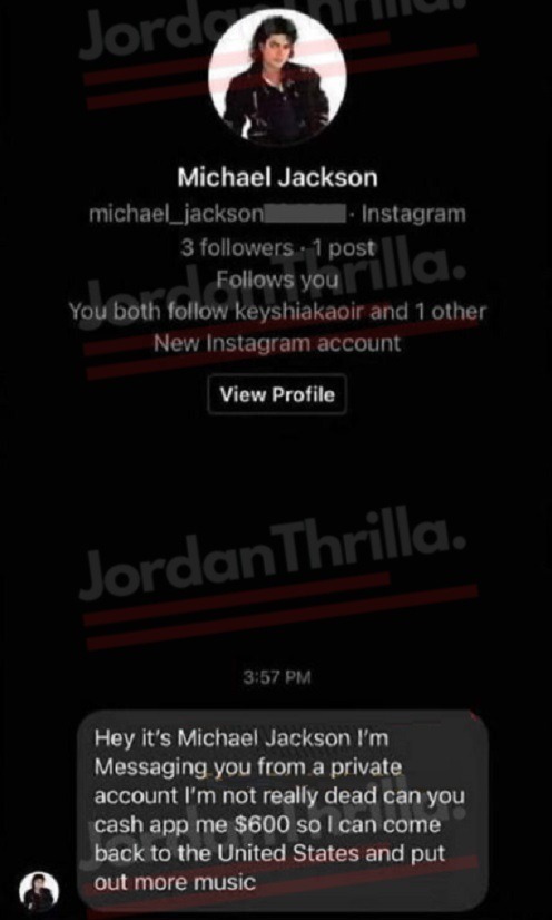 Is Michael Jackson Alive? Conspiracy Theory Michael Jackson is Not Dead Goes Viral After IG User Receives DM from Him. Cash App Michael Jackson scam